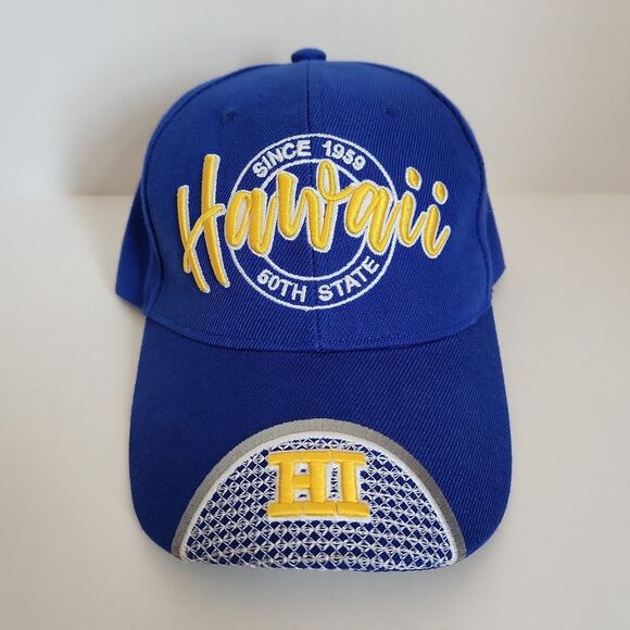 Other - Island Crew Hawaii Blue Yellow Adjustable Mens Womens Hat New Without‎ Tags